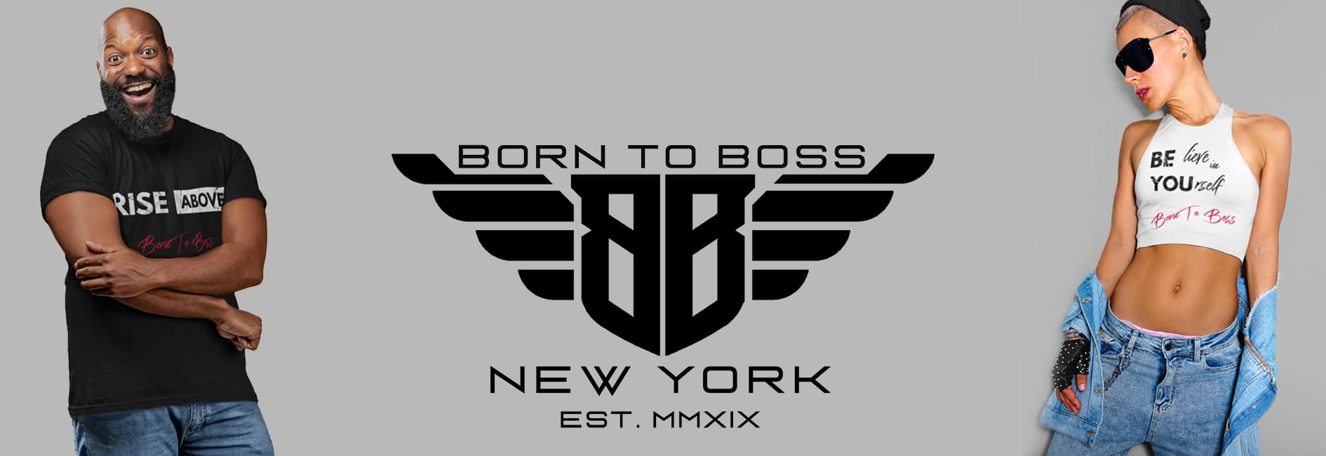 Born To Boss fashion designer banner